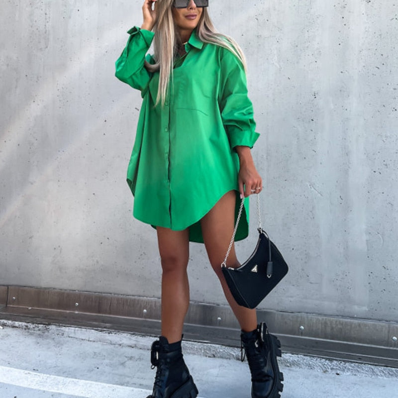 Luxury Oversized Shirt Dress - Mila