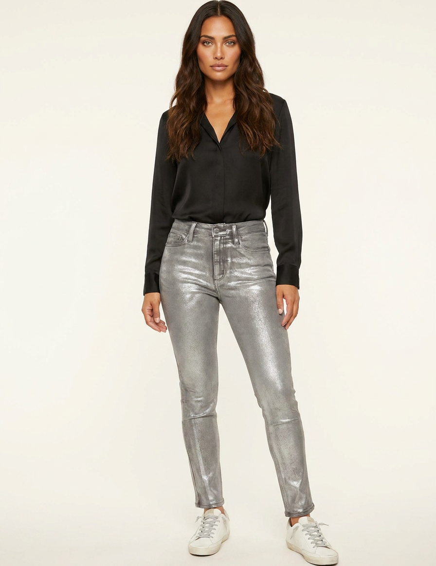 Metallic Skinny Jeans - Nova