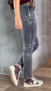 Metallic Skinny Jeans - Nova
