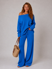 Off-Shoulder Knit Lounge Set - Sophie