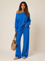Off-Shoulder Knit Lounge Set - Sophie
