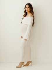 Off-Shoulder Maternity Maxi Dress - Seraphina