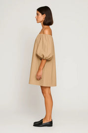 Off-the-Shoulder Mini Dress with Puff Sleeves - Sophia
