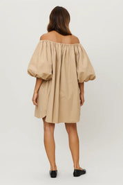 Off-the-Shoulder Mini Dress with Puff Sleeves - Sophia