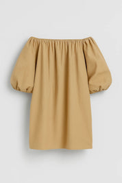 Off-the-Shoulder Mini Dress with Puff Sleeves - Sophia