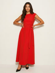 One-shoulder maxi dress with a waist belt - Celeste