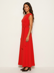 One-shoulder maxi dress with a waist belt - Celeste