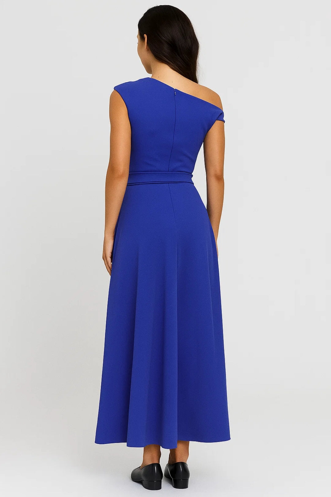 One-shoulder maxi dress with a waist belt - Celeste