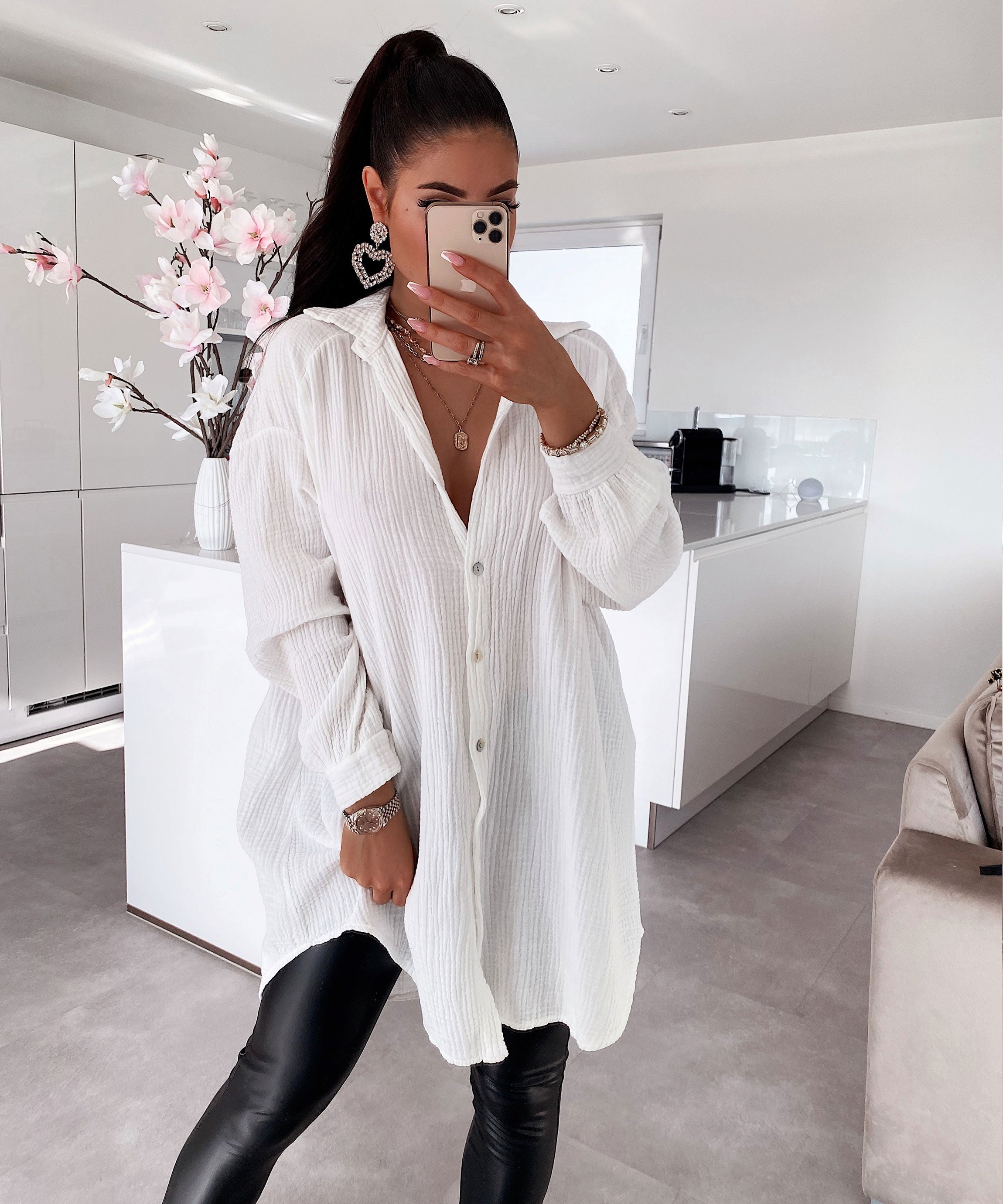Oversized Muslin Shirt - Freya
