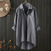 Oversized Shirt with Chest Pockets - Sabrina