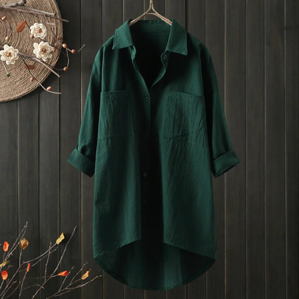 Oversized Shirt with Chest Pockets - Sabrina