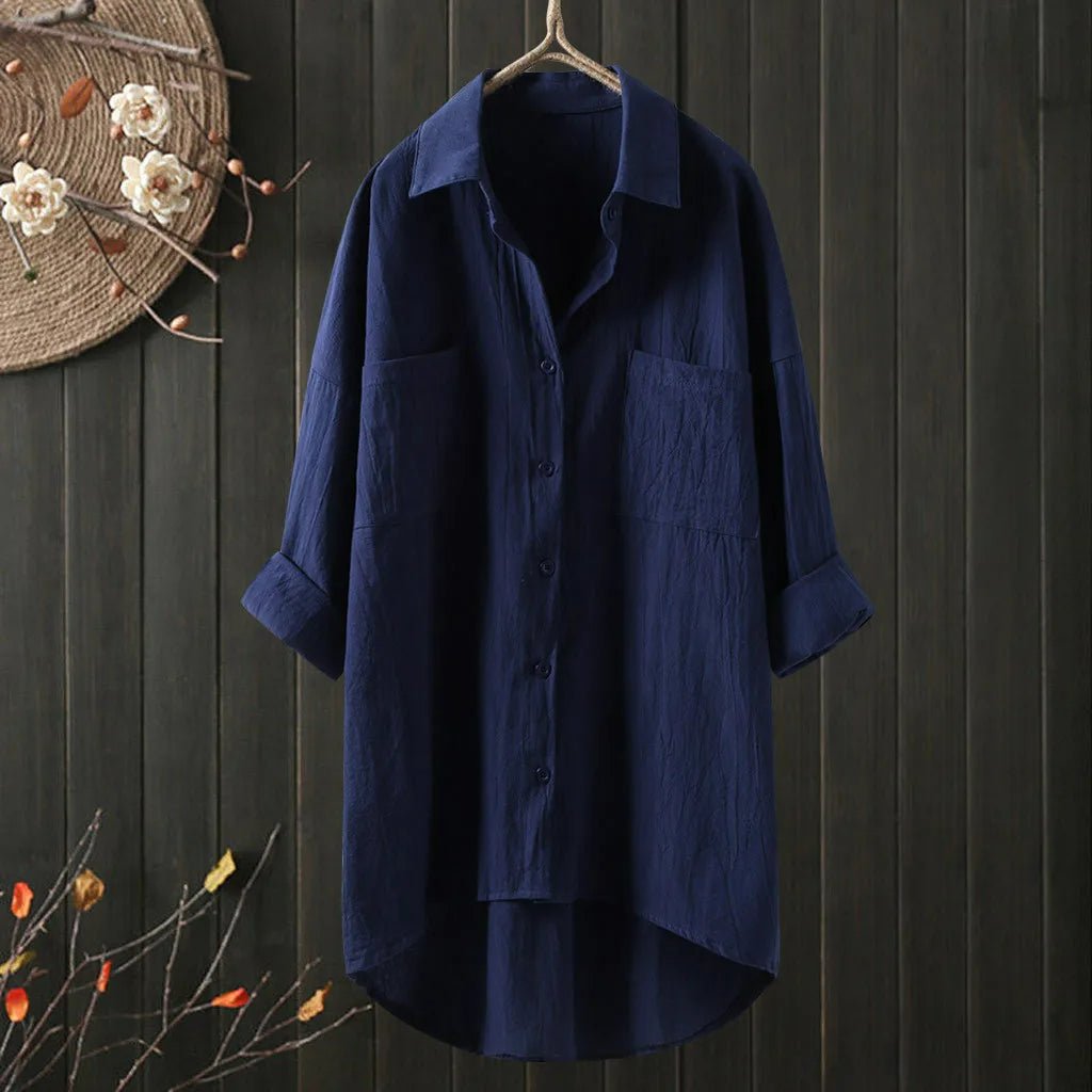 Oversized Shirt with Chest Pockets - Sabrina