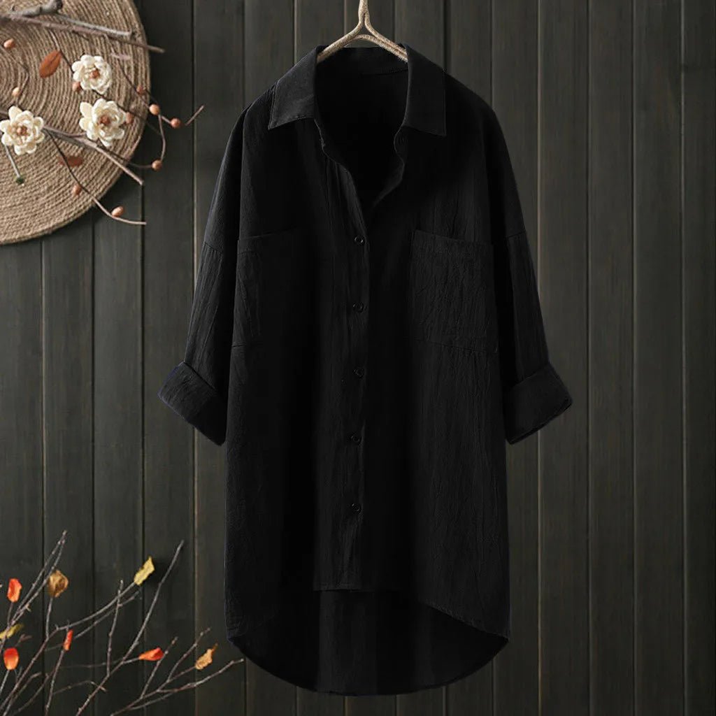 Oversized Shirt with Chest Pockets - Sabrina