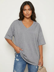 Oversized V-Neck T-Shirt - Sophie