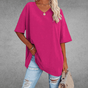 Oversized V-Neck T-Shirt - Sophie