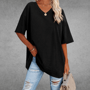 Oversized V-Neck T-Shirt - Sophie