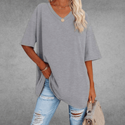 Oversized V-Neck T-Shirt - Sophie