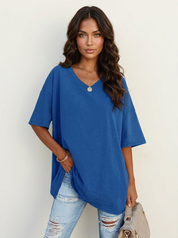 Oversized V-Neck T-Shirt - Sophie