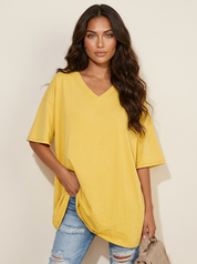Oversized V-Neck T-Shirt - Sophie