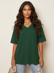 Oversized V-Neck T-Shirt - Sophie
