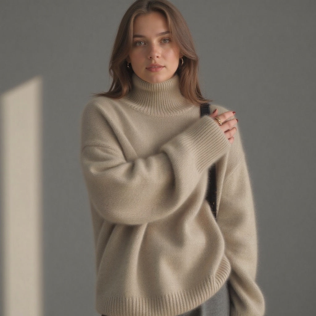 Oversized soft knit turtleneck - Valérie