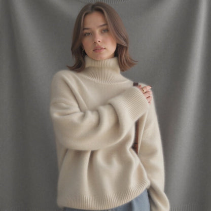Oversized soft knit turtleneck - Valérie