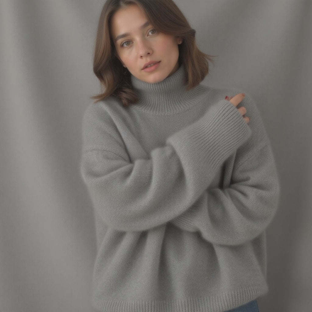 Oversized soft knit turtleneck - Valérie
