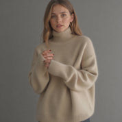 Oversized soft knit turtleneck - Valérie