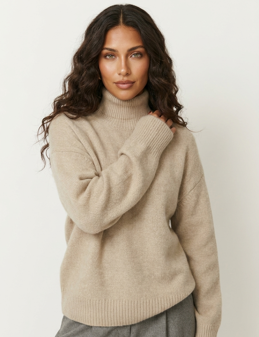 Oversized soft knit turtleneck - Valérie