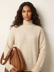 Oversized soft knit turtleneck - Valérie