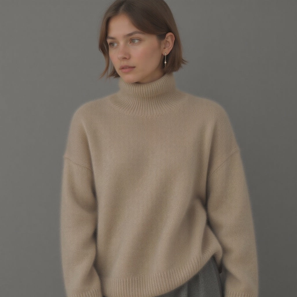 Oversized soft knit turtleneck - Valérie