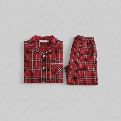 Plaid Cotton Flannel Pajama Set | Women's Sleepwear