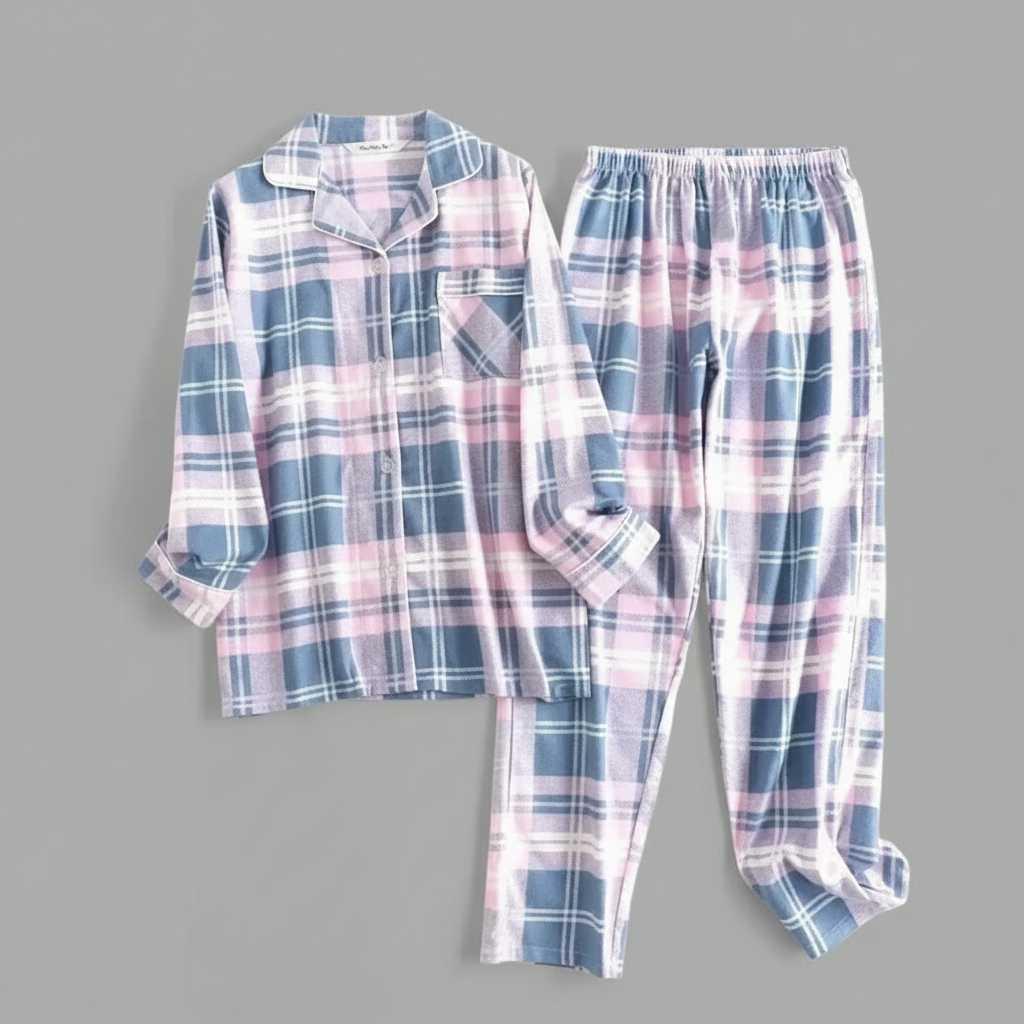 Plaid Cotton Flannel Pajama Set | Women's Sleepwear
