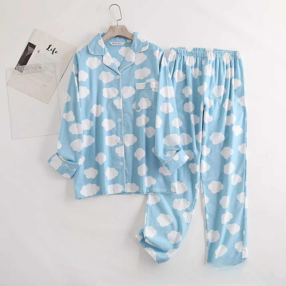 Plaid Cotton Flannel Pajama Set | Women's Sleepwear 28