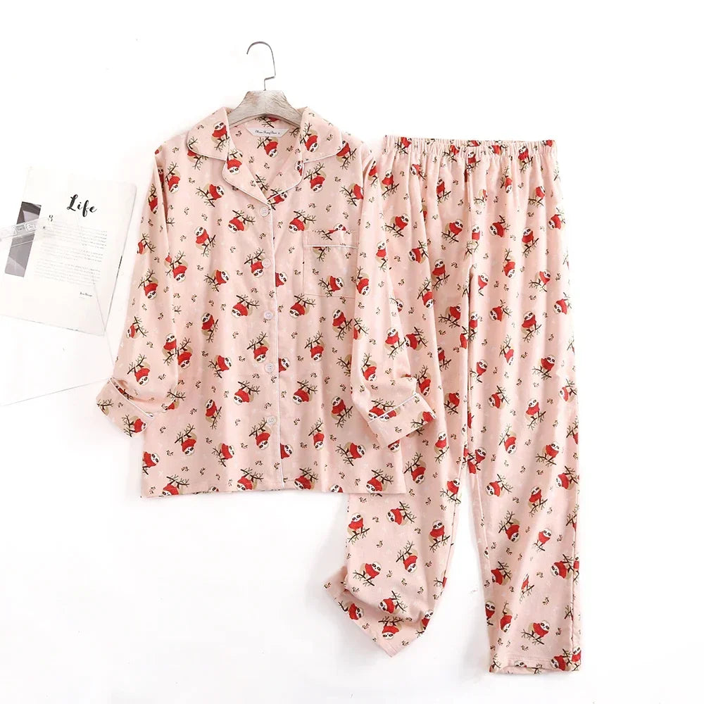 Plaid Cotton Flannel Pajama Set | Women's Sleepwear 29