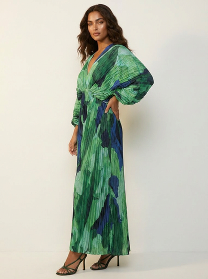 Pleated resort maxi dress - Isadora
