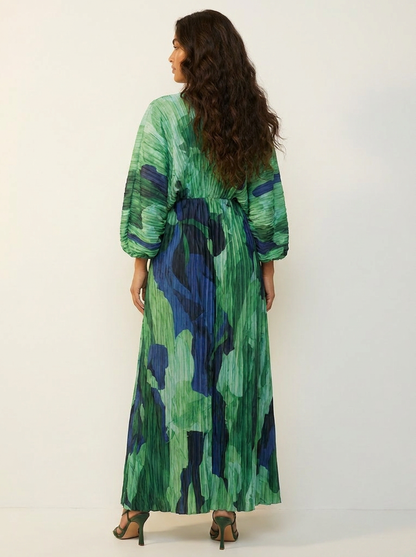 Pleated resort maxi dress - Isadora