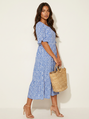 Polka Dot Tiered Midi Dress - Beatrice
