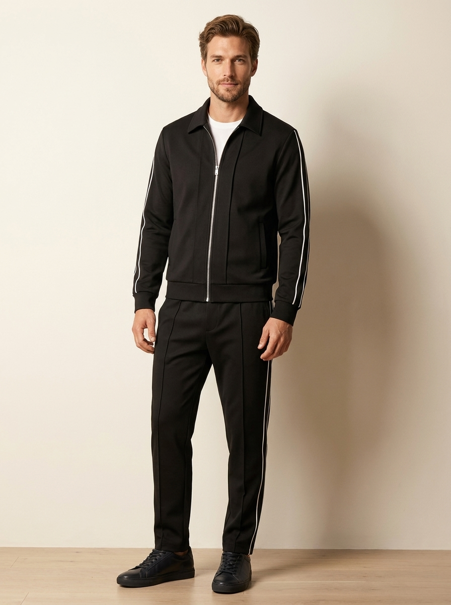 Premium Tracksuit Set with Stripe Detail - Enzo