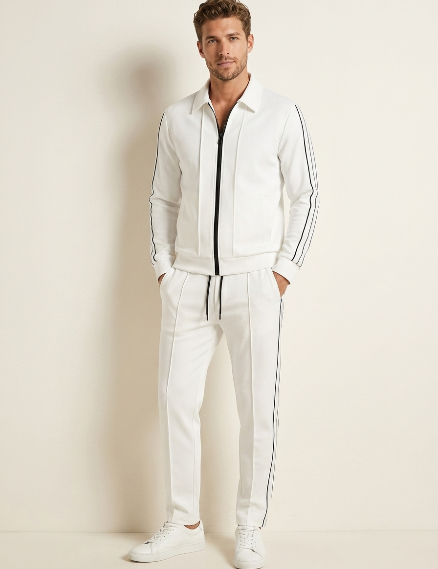 Premium Tracksuit Set with Stripe Detail - Enzo
