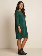 Relaxed Corduroy Midi Dress - Hazel