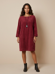 Relaxed Corduroy Midi Dress - Hazel