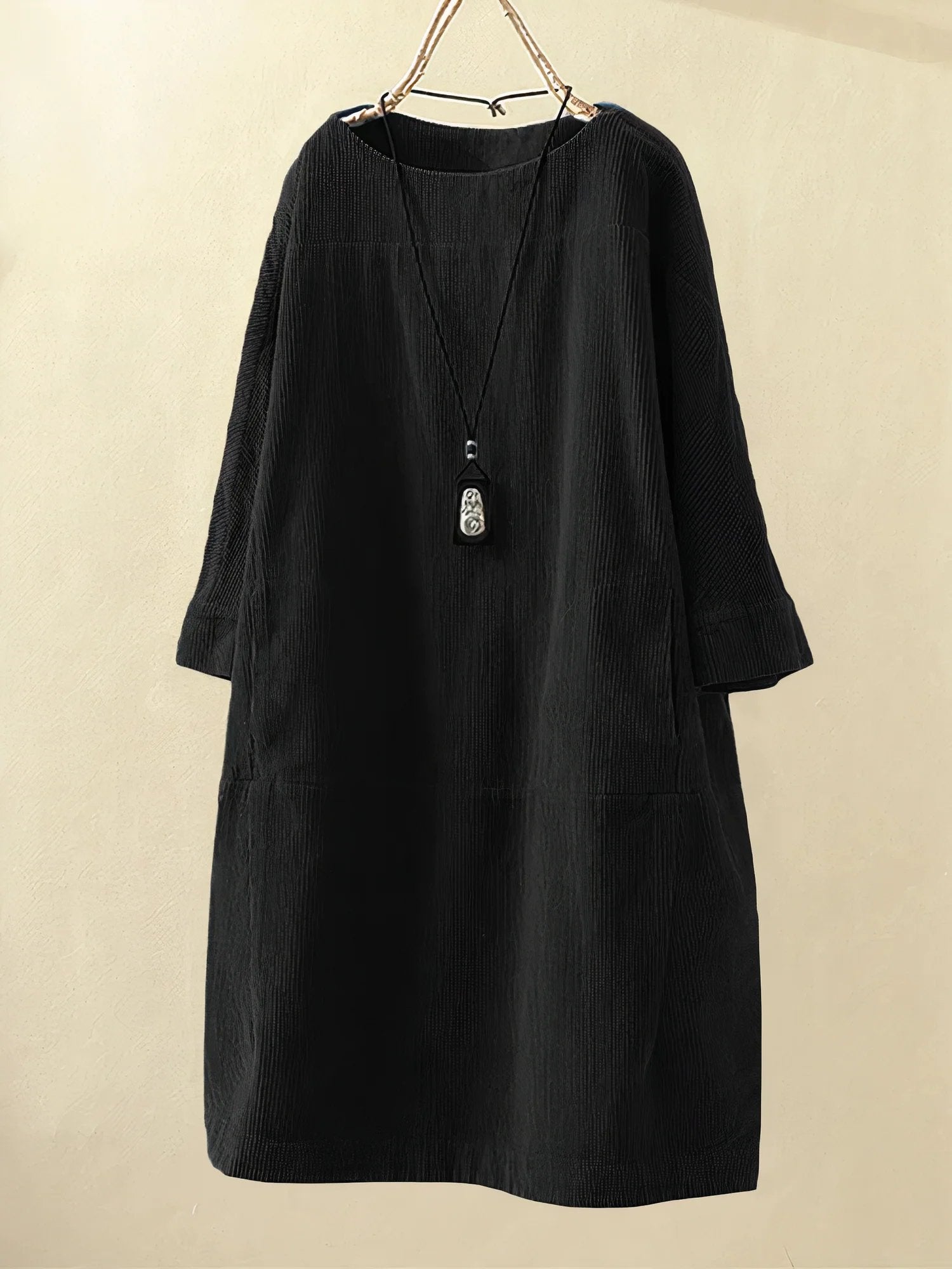 Relaxed Corduroy Midi Dress - Hazel
