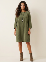 Relaxed Corduroy Midi Dress - Hazel