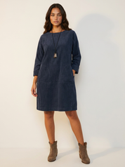 Relaxed Corduroy Midi Dress - Hazel
