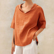 Relaxed Linen Blend Blouse - Sofia
