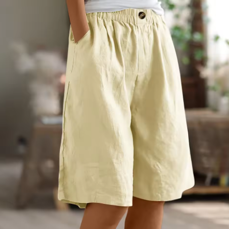 Relaxed Linen Blend Shorts - Madeline