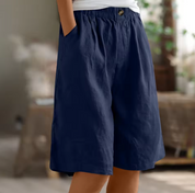 Relaxed Linen Blend Shorts - Madeline