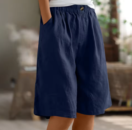 Relaxed Linen Blend Shorts - Madeline