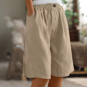Relaxed Linen Blend Shorts - Madeline
